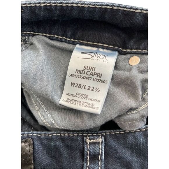 Silver Jean Co. Denim Suki mid Capri jean size 28x23 - Picture 3 of 9